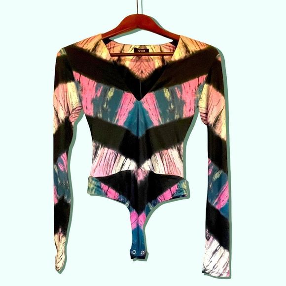 BNWT AFRM - Long Sleeve Patterned Bodysuit - XS - Picture 1 of 6